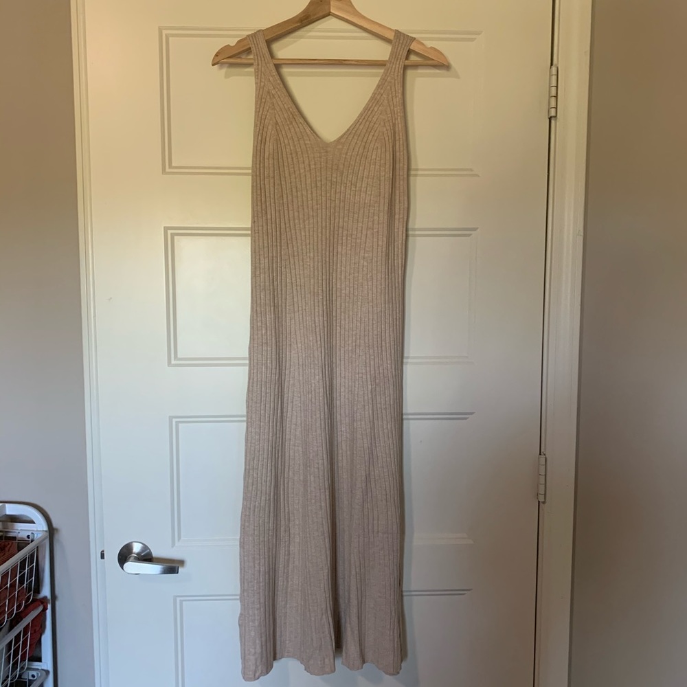 Mango ribbed midi dress